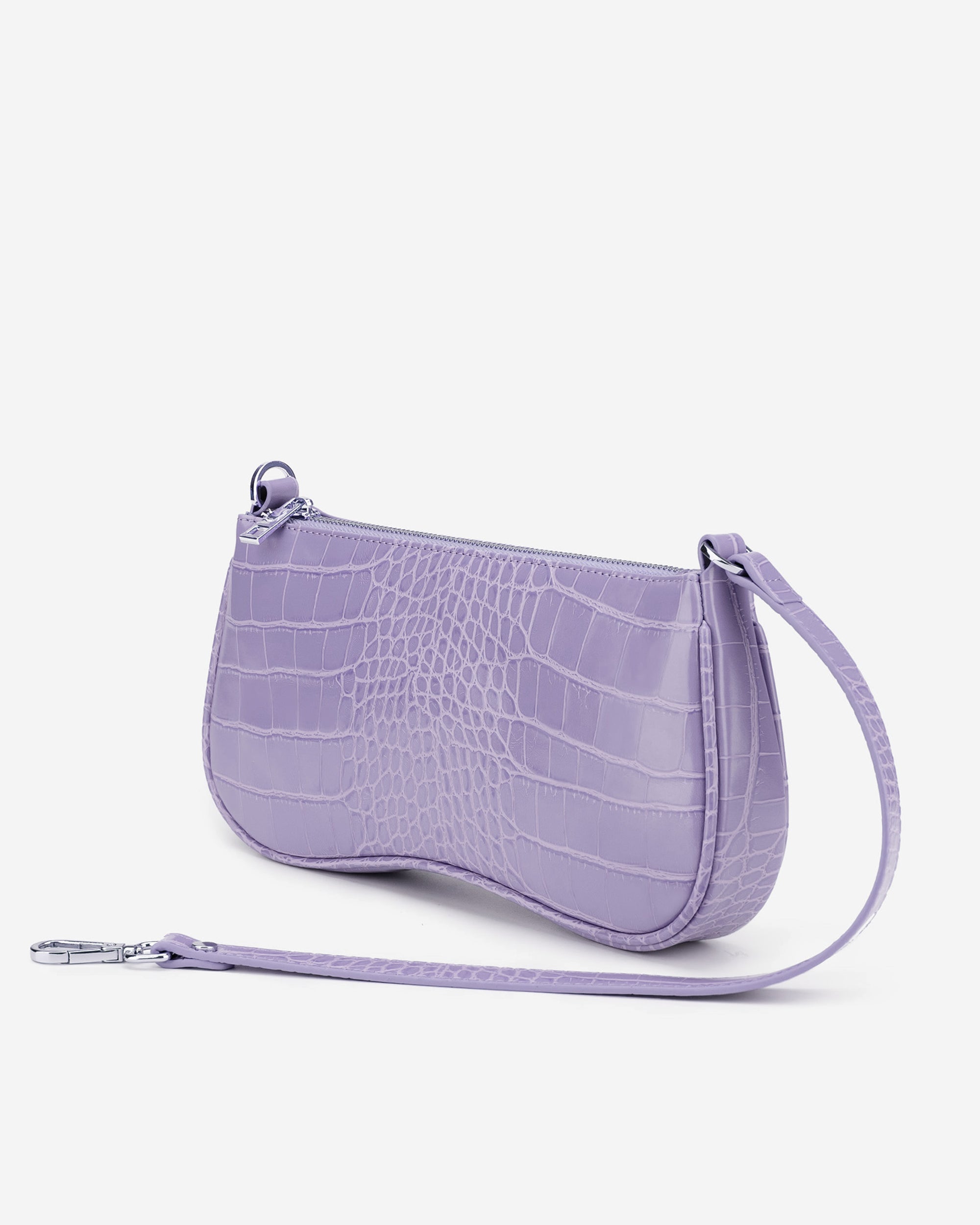 Bolso de hombro Eva - Croc Púrpura