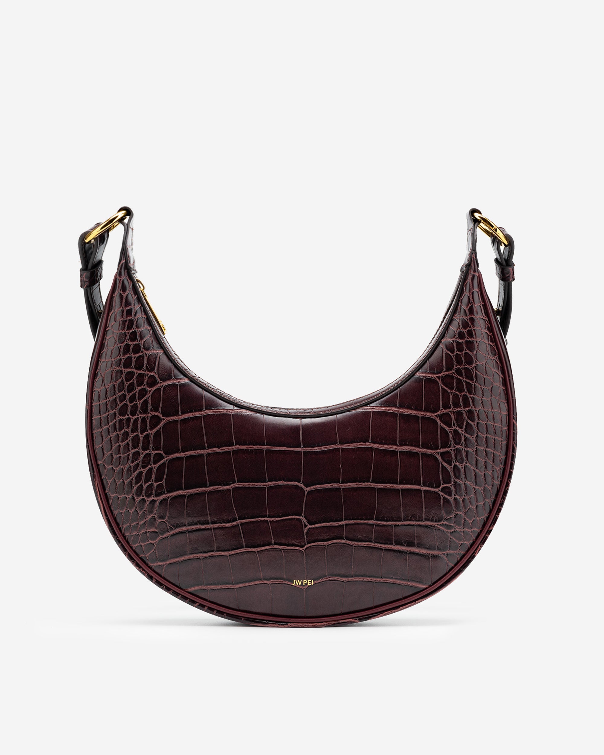 Bolso de hombro grande Carly - Croc Marrón