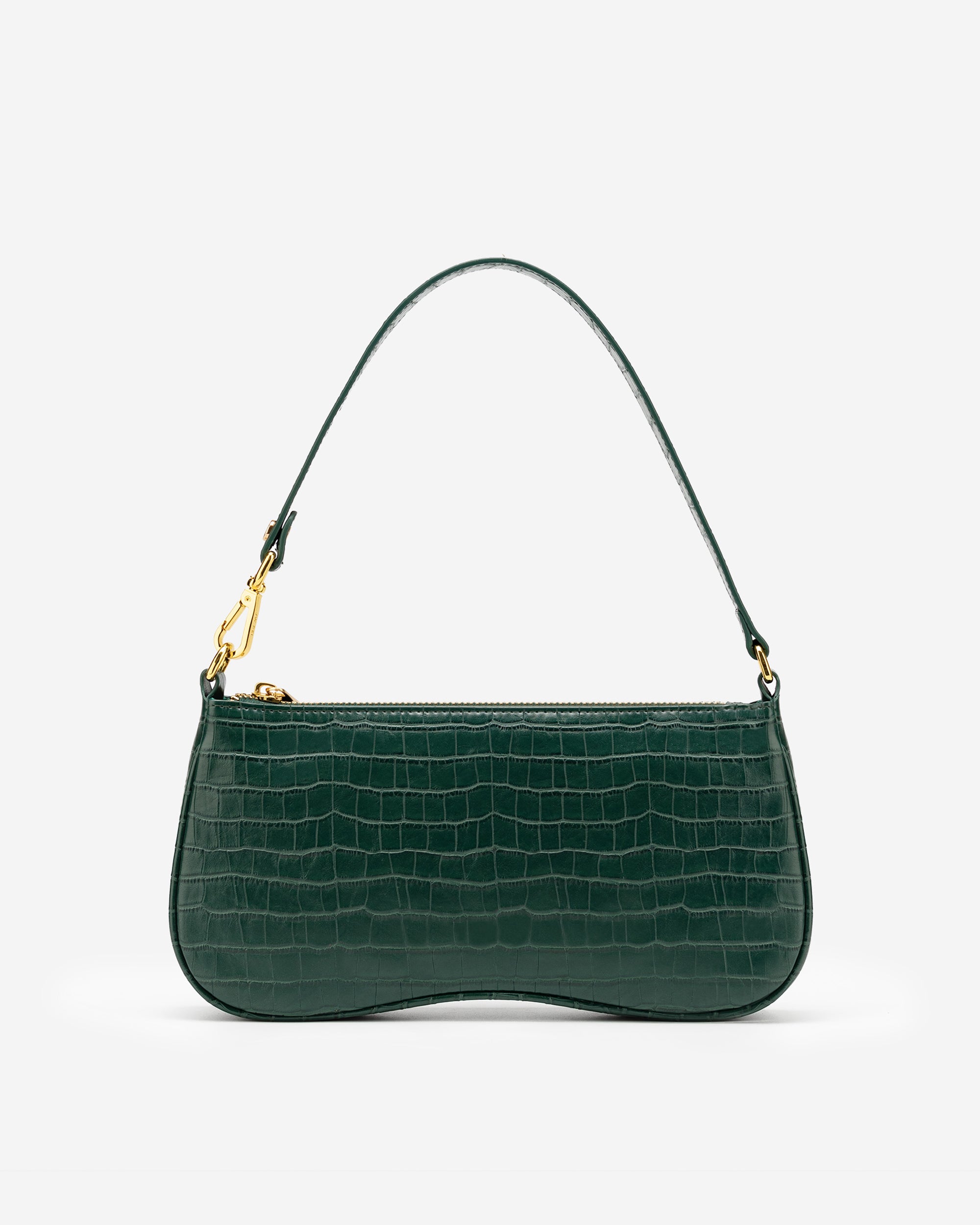 Bolso de hombro Eva - Croc Verde oscuro