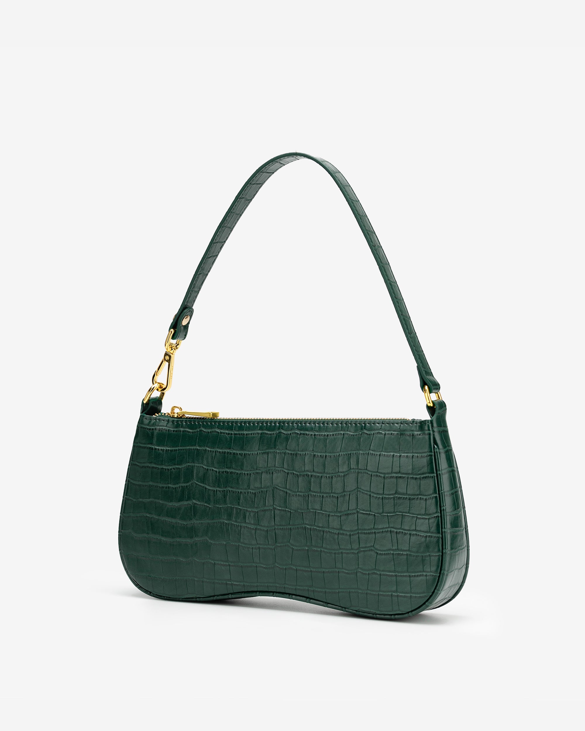 Bolso de hombro Eva - Croc Verde oscuro