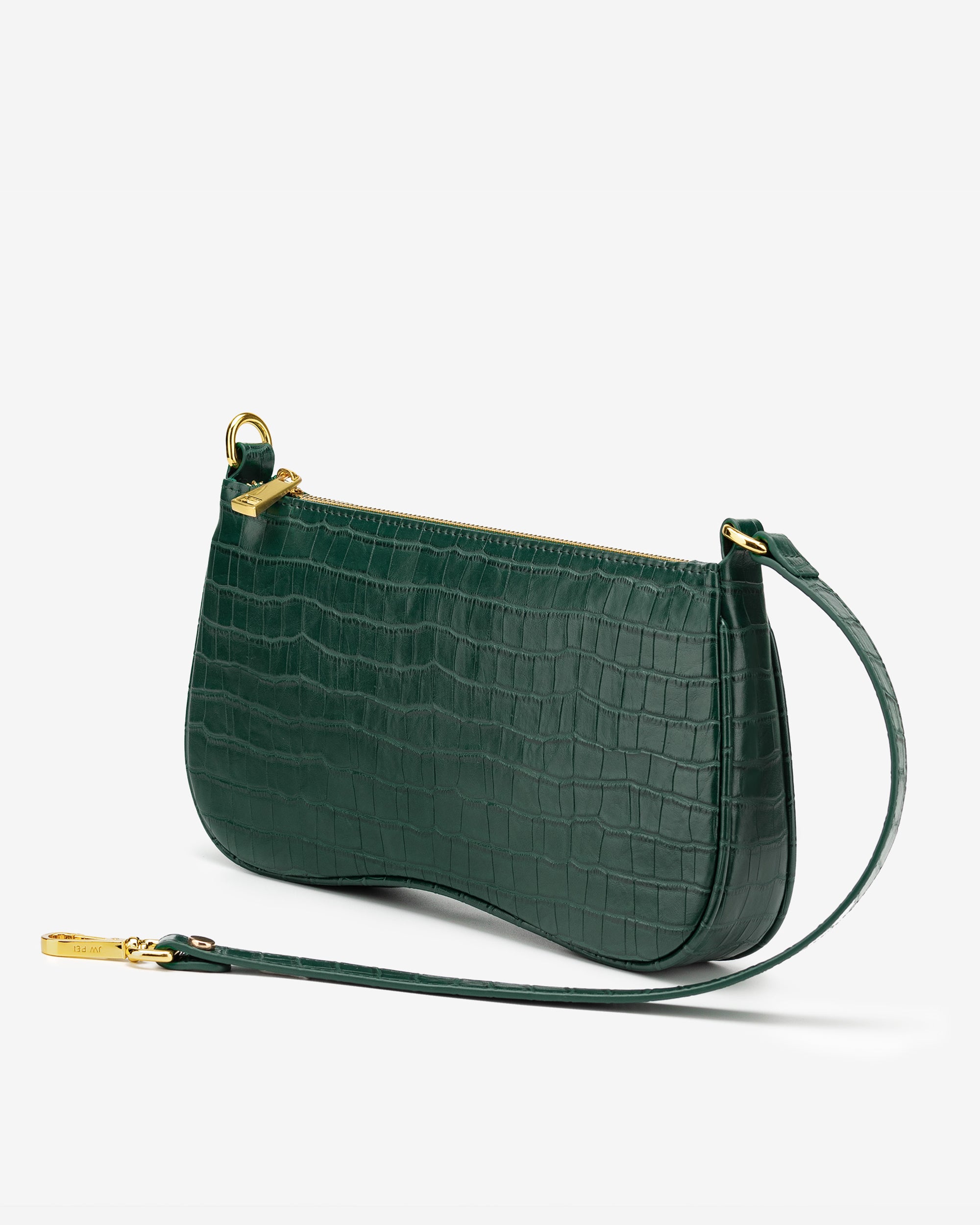 Bolso de hombro Eva - Croc Verde oscuro