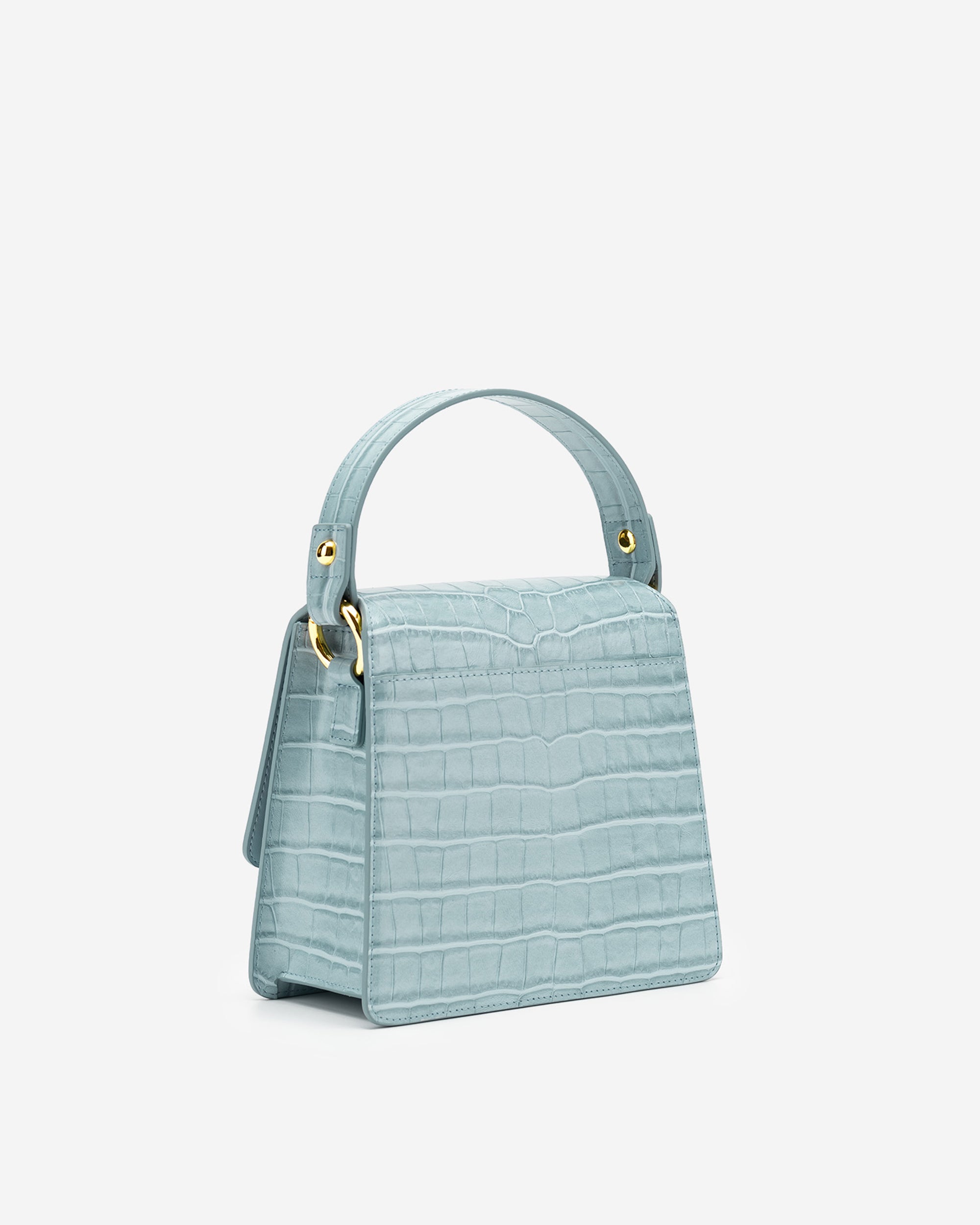 Bolso top handle Fae - Croc Hielo azul