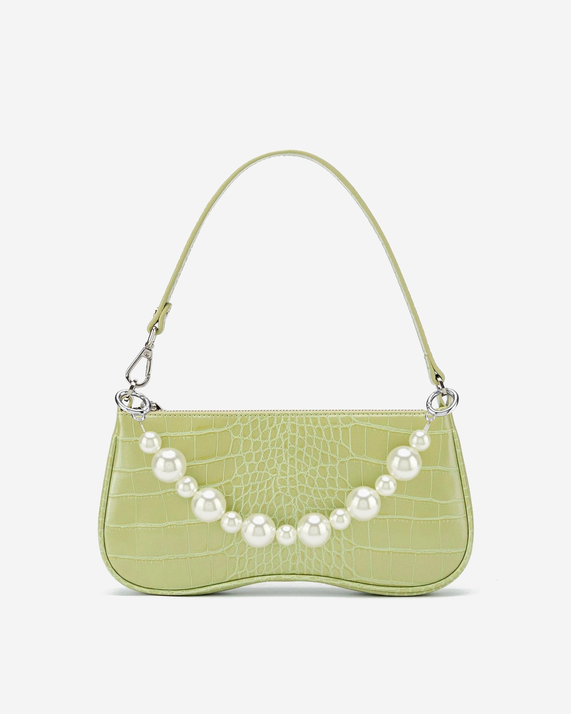 Anna Faux Pearl Chain - Silver