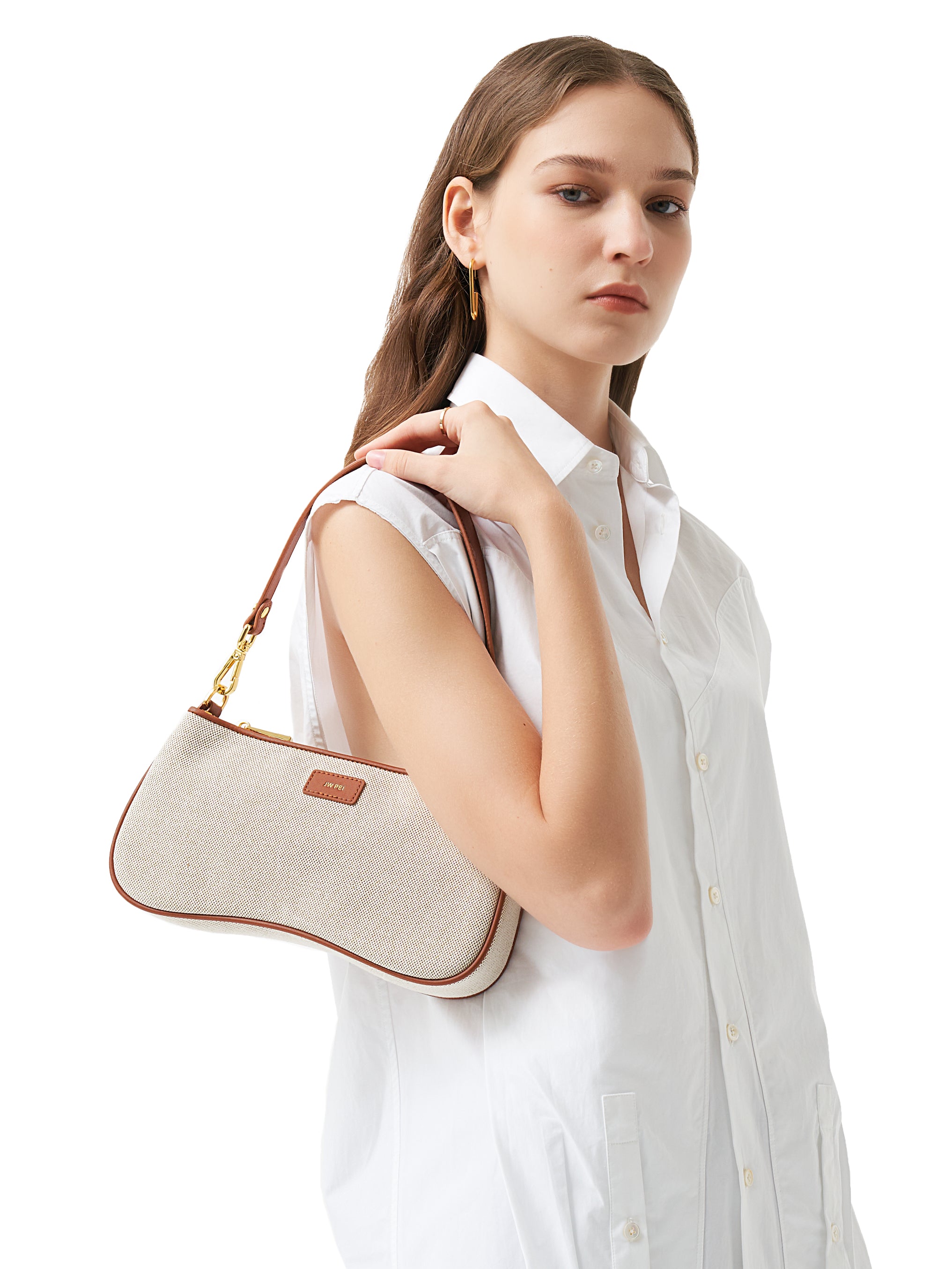 Bolso de hombro Eva - Lona Beige