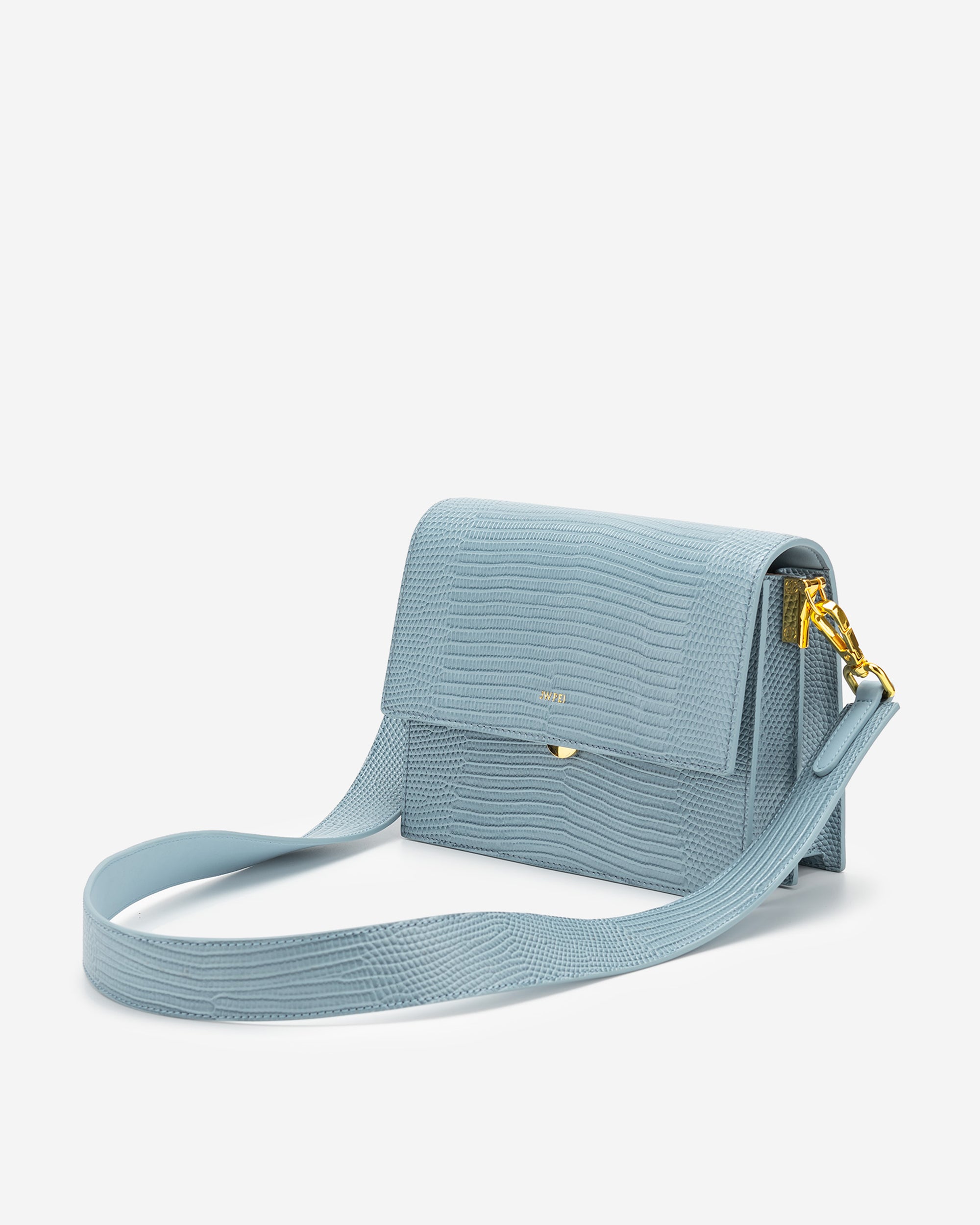 Bolso Mini flap - Lagarto Hielo azul