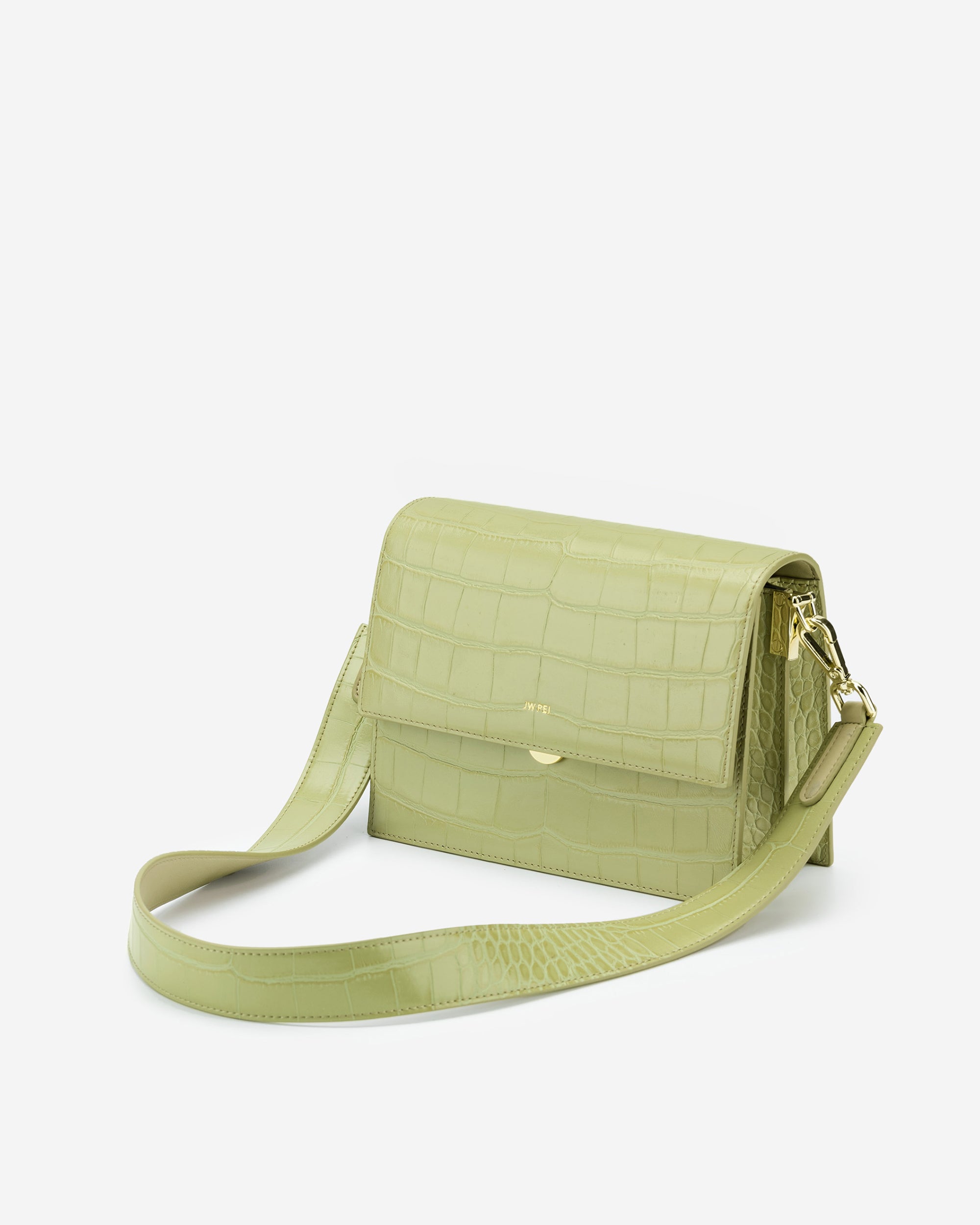 Bolso Mini flap - Croc Verde salvia