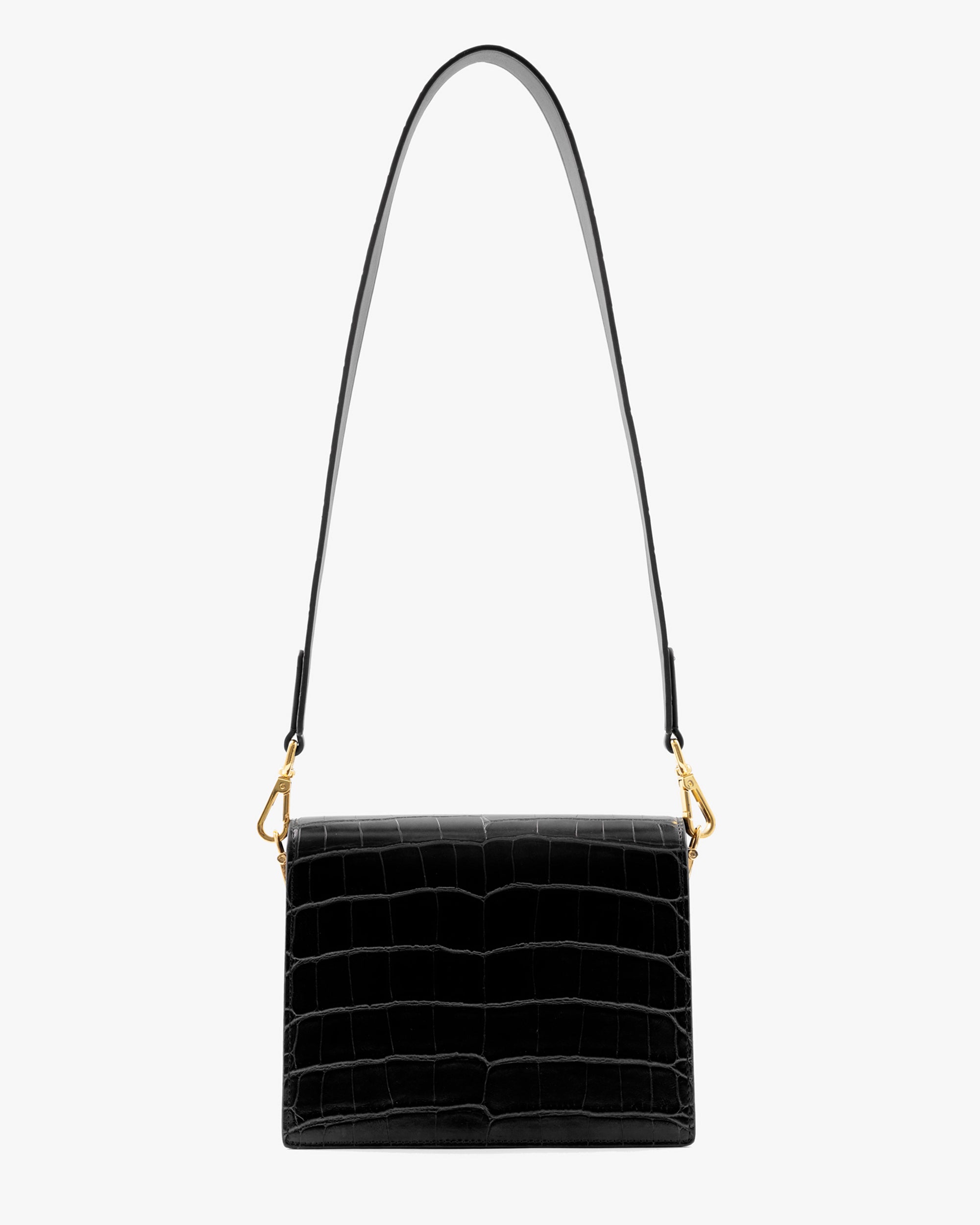 Bolso Mini flap - Croc Negro