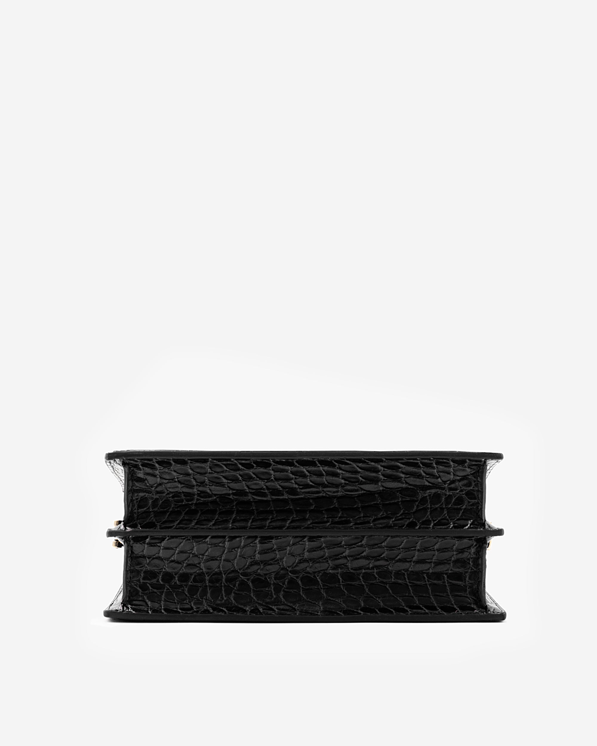 Bolso Mini flap - Croc Negro