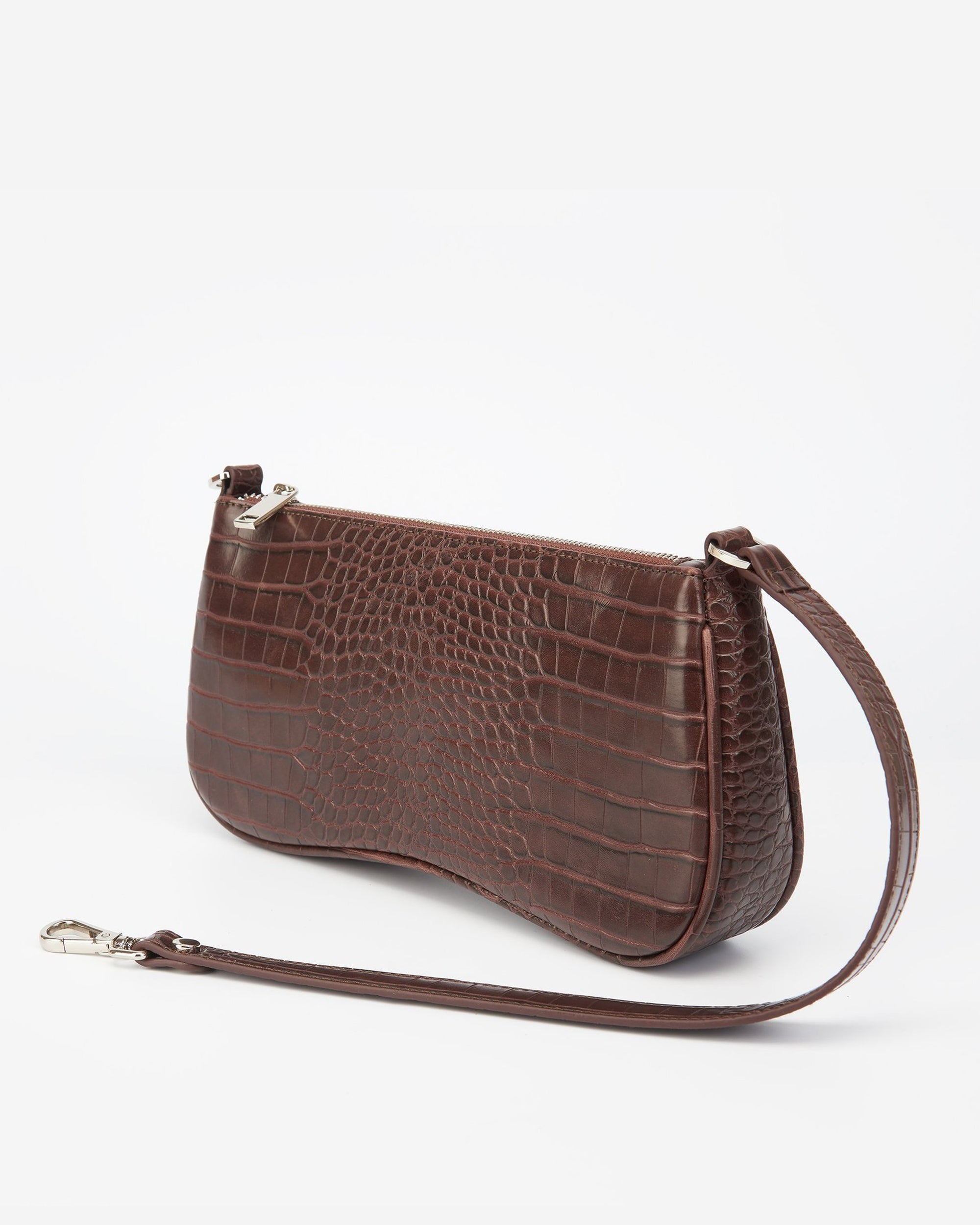 Bolso de hombro Eva - Croc Marrón