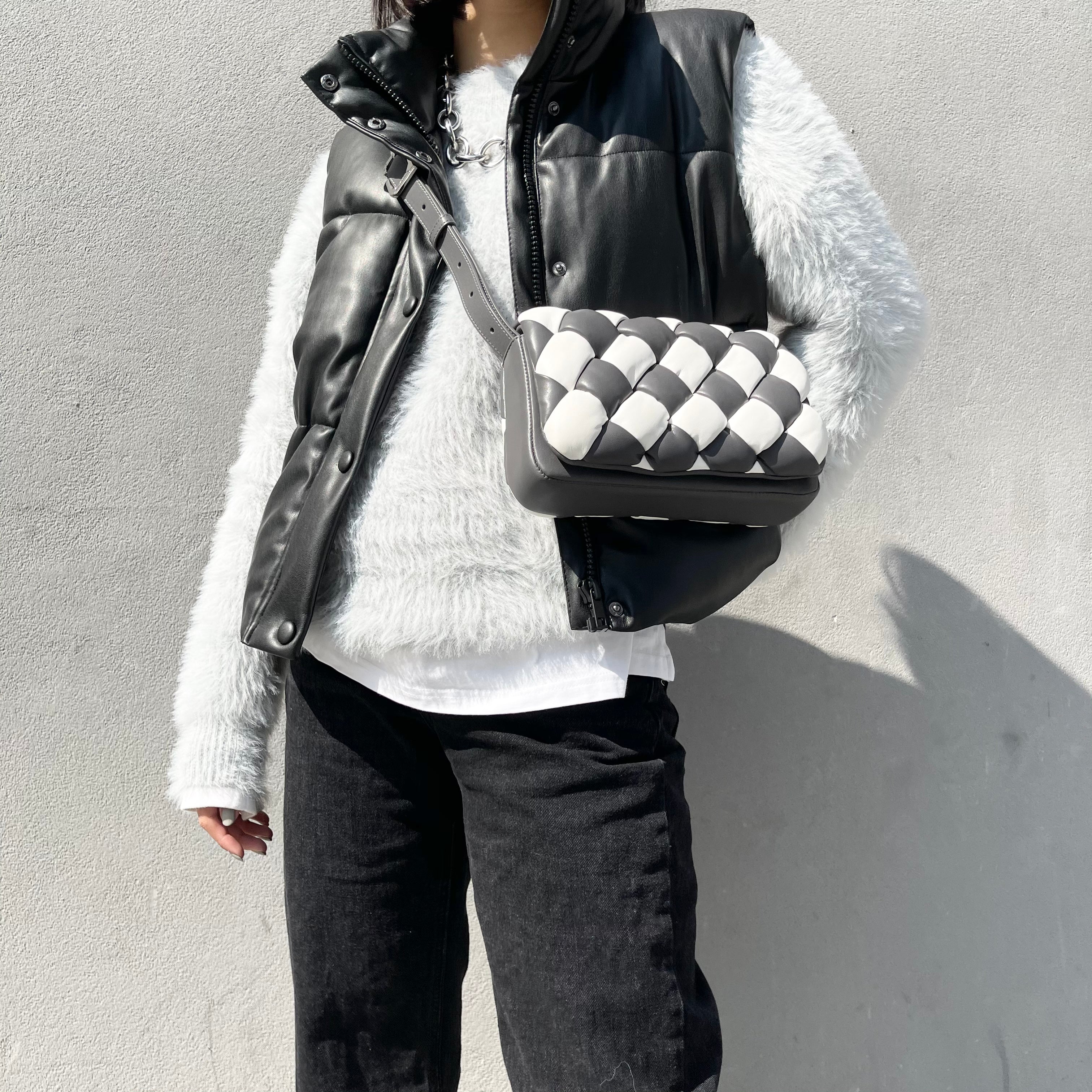 Bolso Maze - Blanco & Gris oscuro