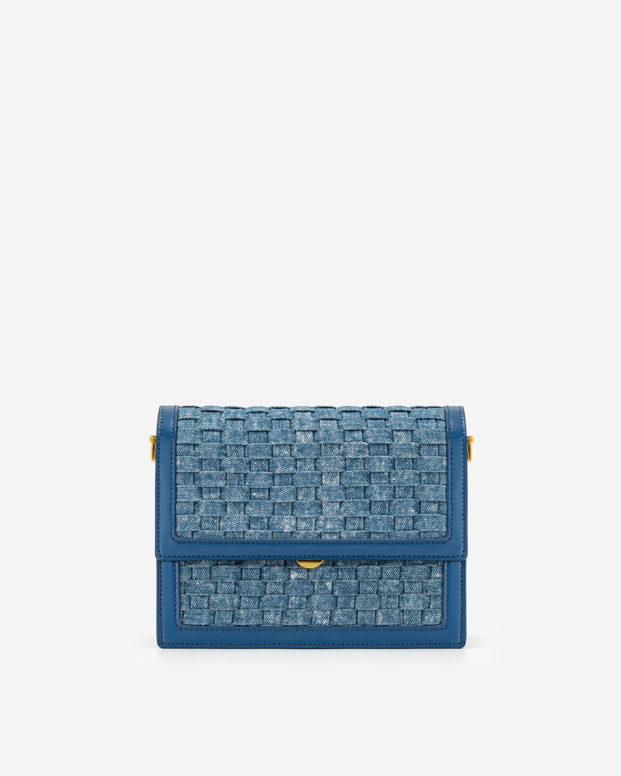 Bolso Mini flap-Tejido Denim Azúl