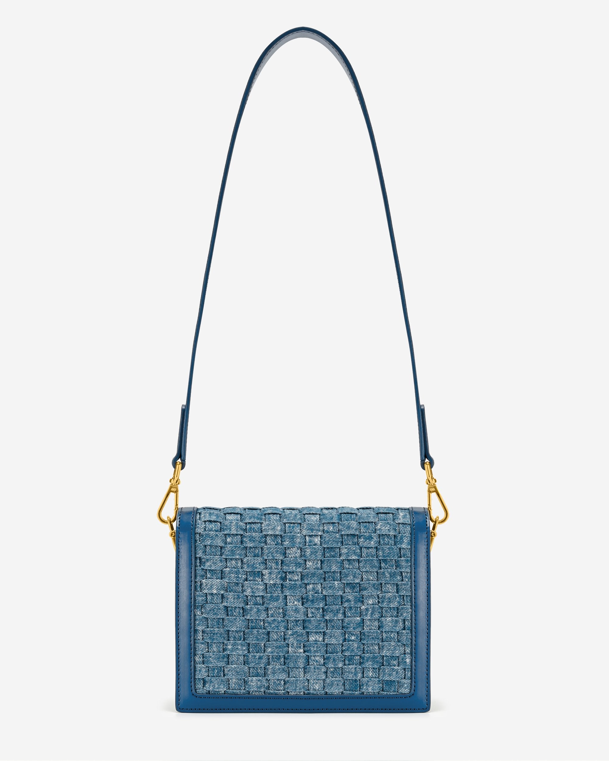 Bolso Mini flap-Tejido Denim Azúl