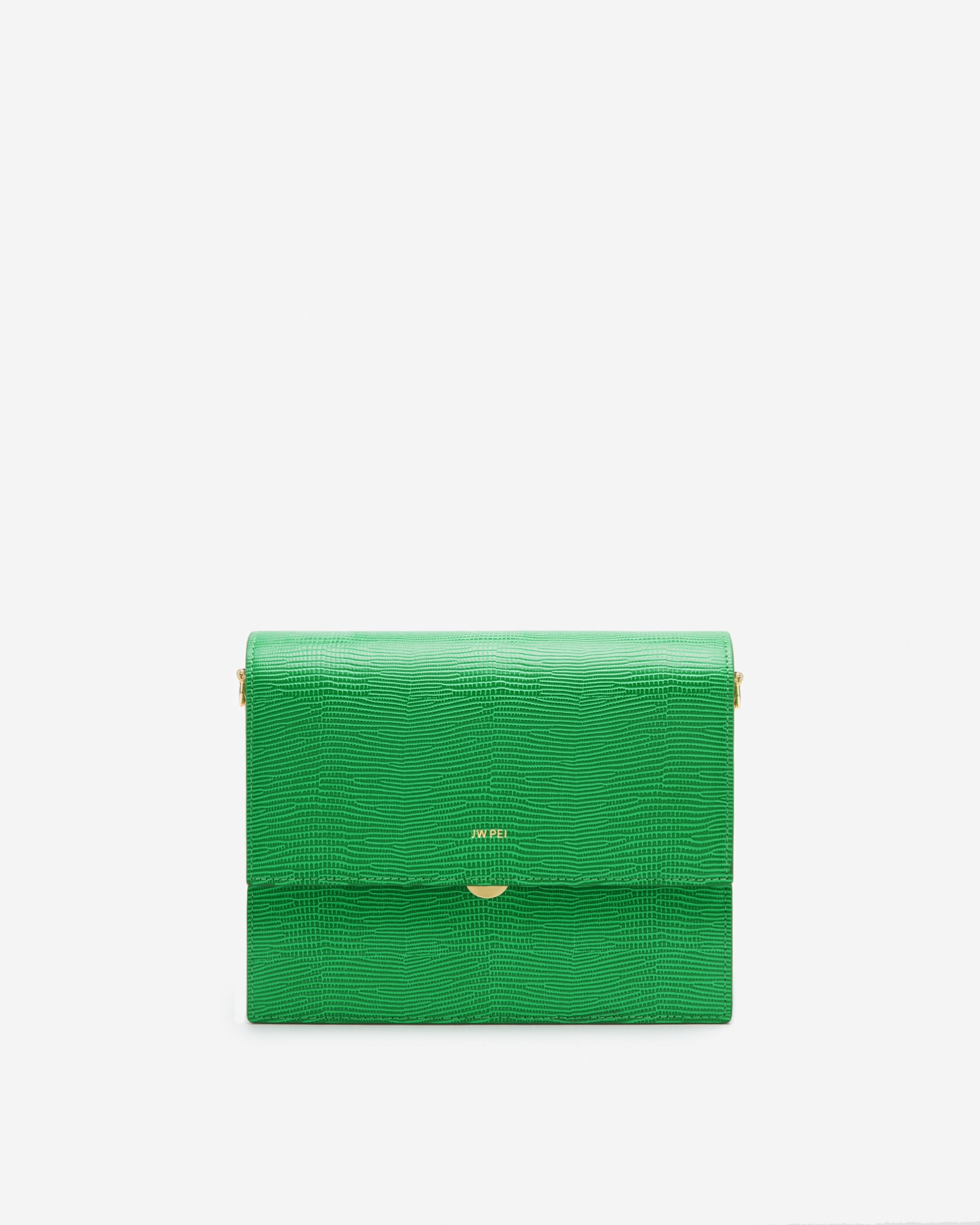 Bolso Mini flap-Hierba verde Efecto Reptil