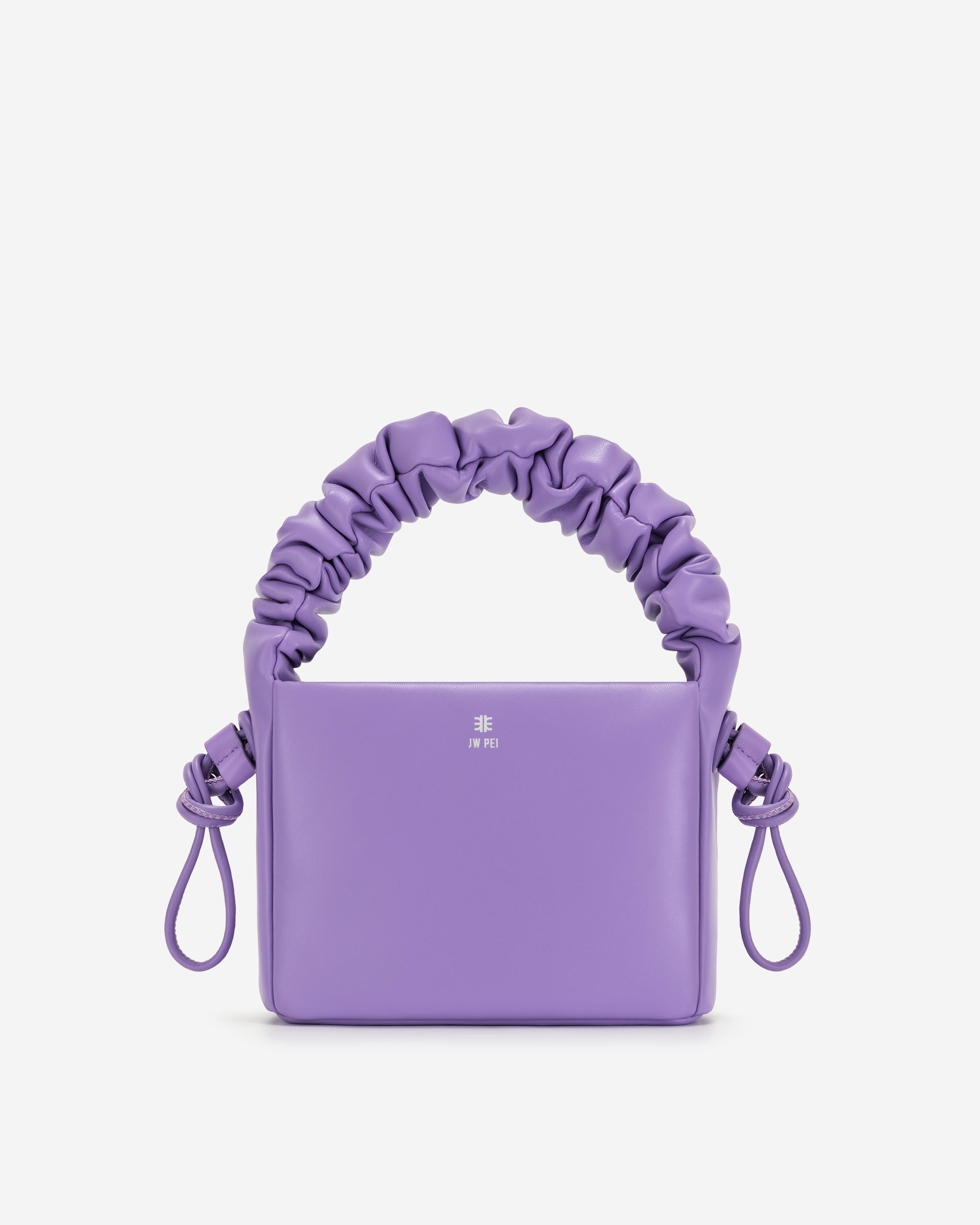 Bolsa de asa superior con cordón plisado Rylee - Violeta lavanda