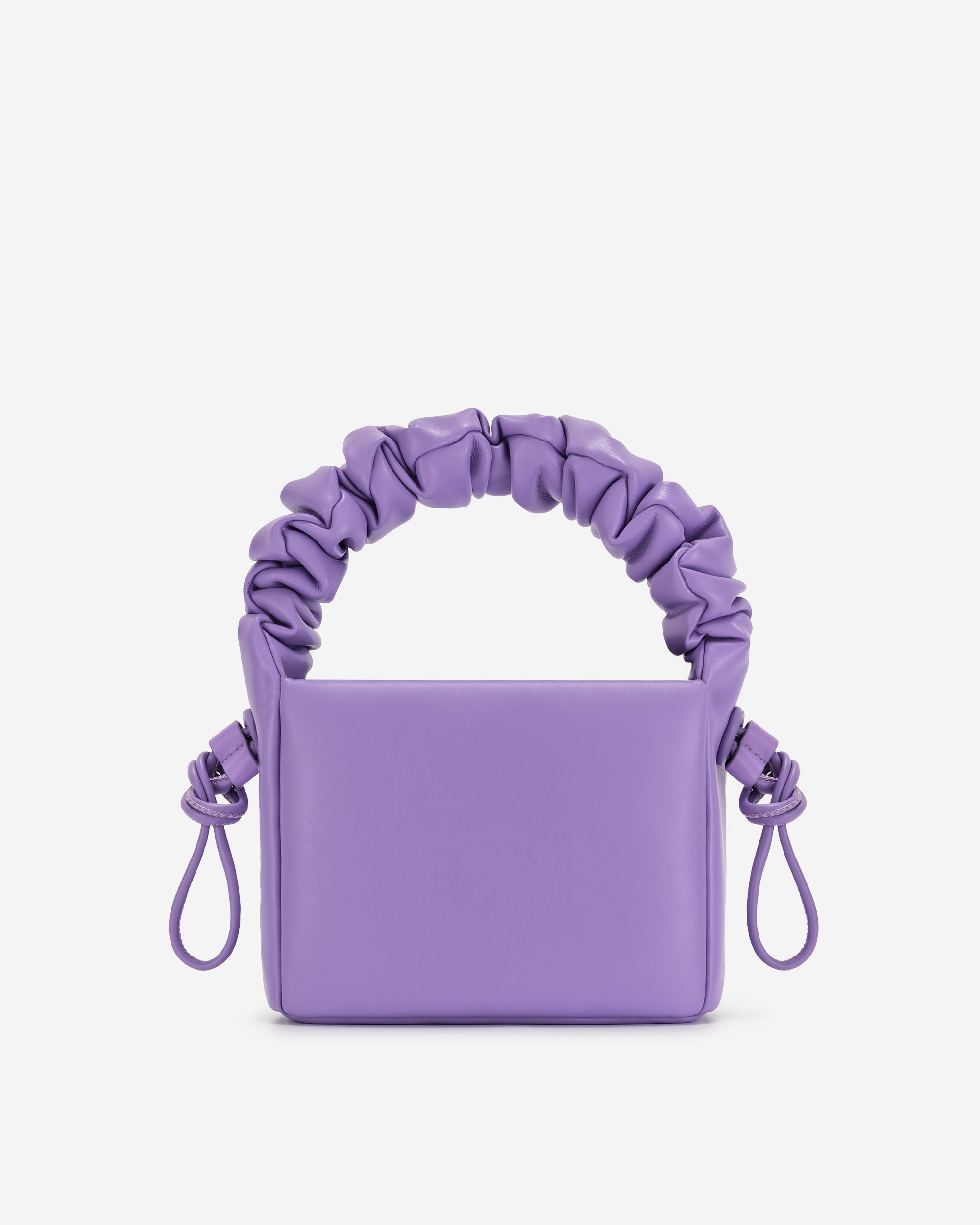 Bolsa de asa superior con cordón plisado Rylee - Violeta lavanda