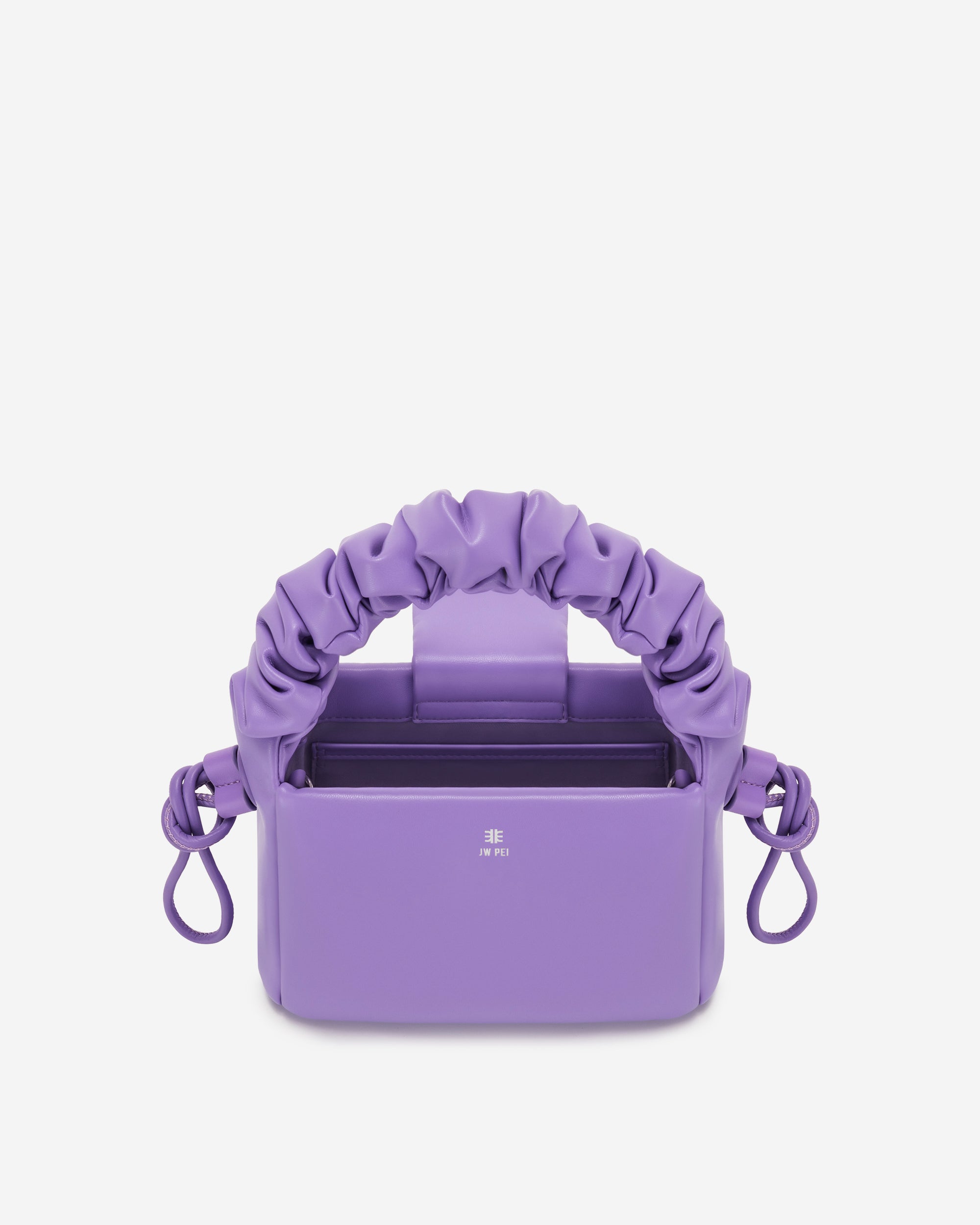 Bolsa de asa superior con cordón plisado Rylee - Violeta lavanda