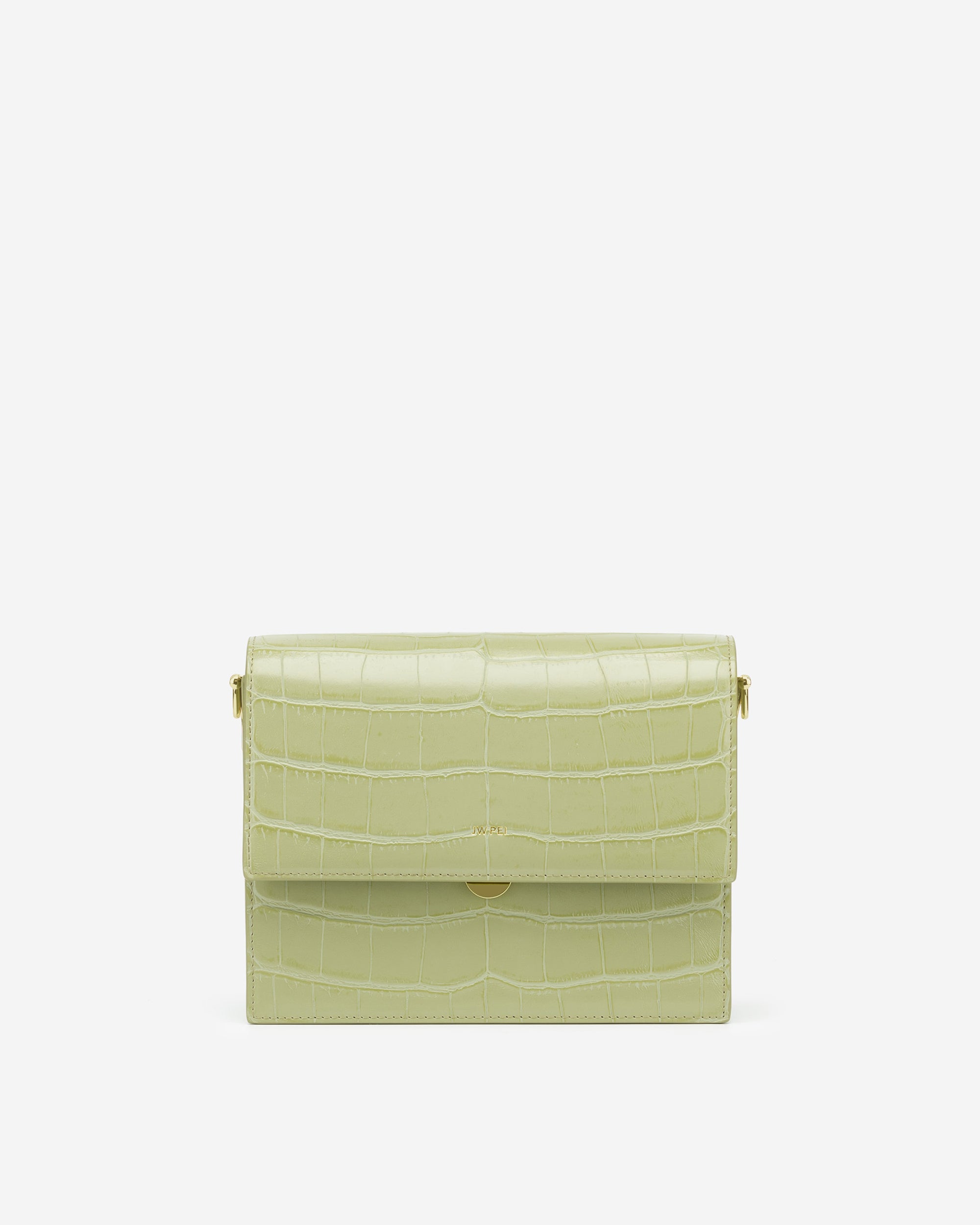 Bolso Mini flap - Croc Verde salvia