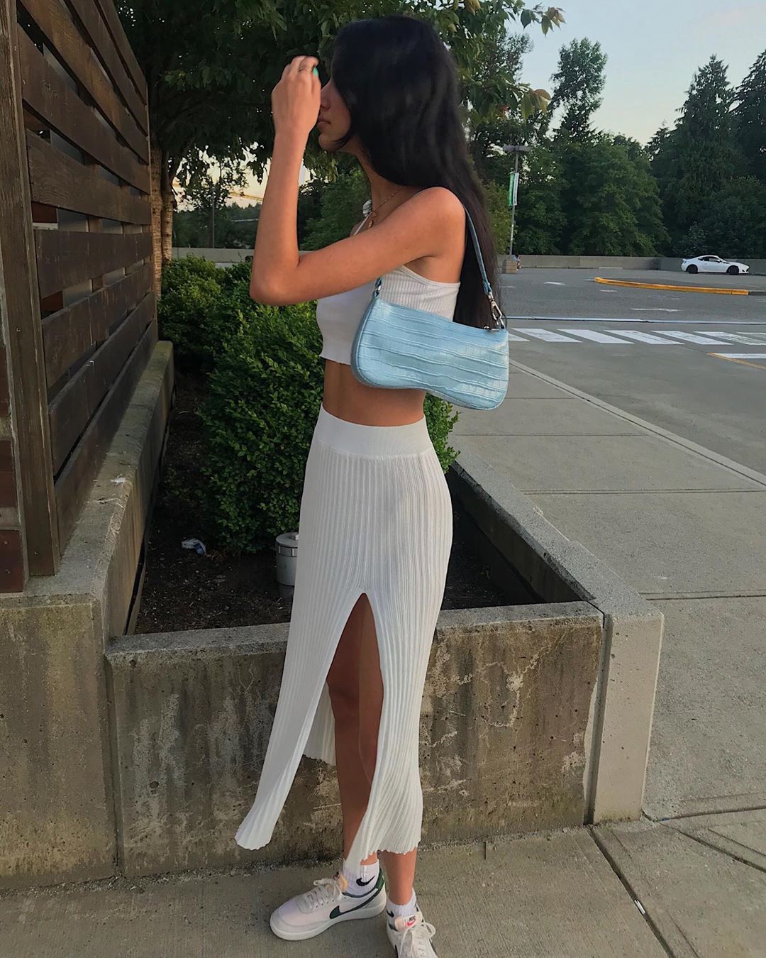 Bolso de hombro Eva - Croc Hielo azul